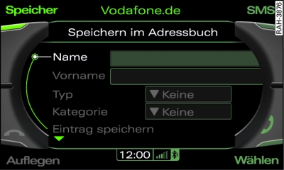 Telefonnummer ins Adressbuch speichern